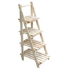 kalb Pflanzleiter Holz, 52,5 x 109 x 35 cm, klappbar & wetterfest, dekorative Blumentreppe, Pflanzenregal für Garten, Balkon & Terrasse, Naturholz
