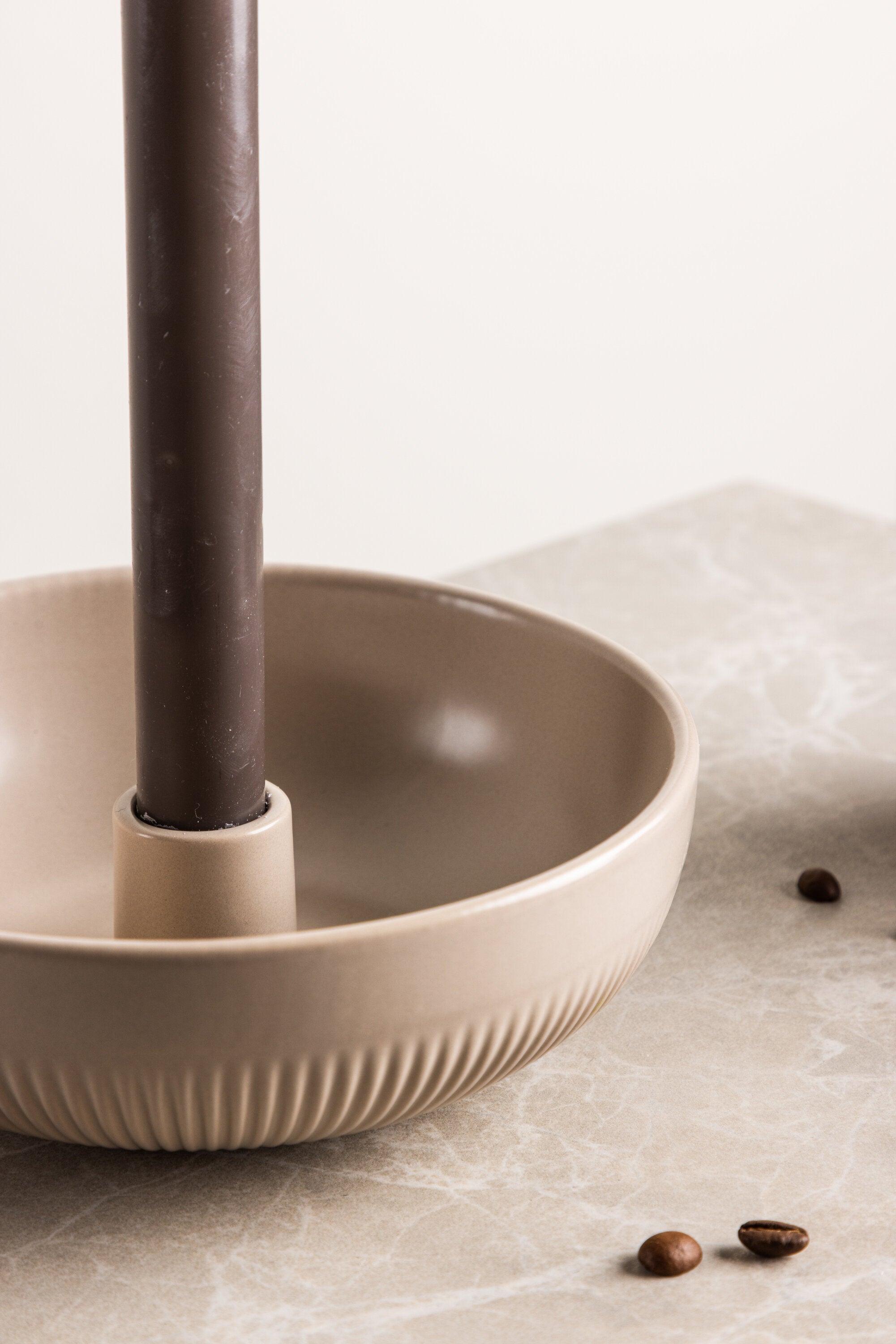 Posh Kerzenhalter 18cm Schwarz/Beige/Weiß Kerzenständer Kerzenschale