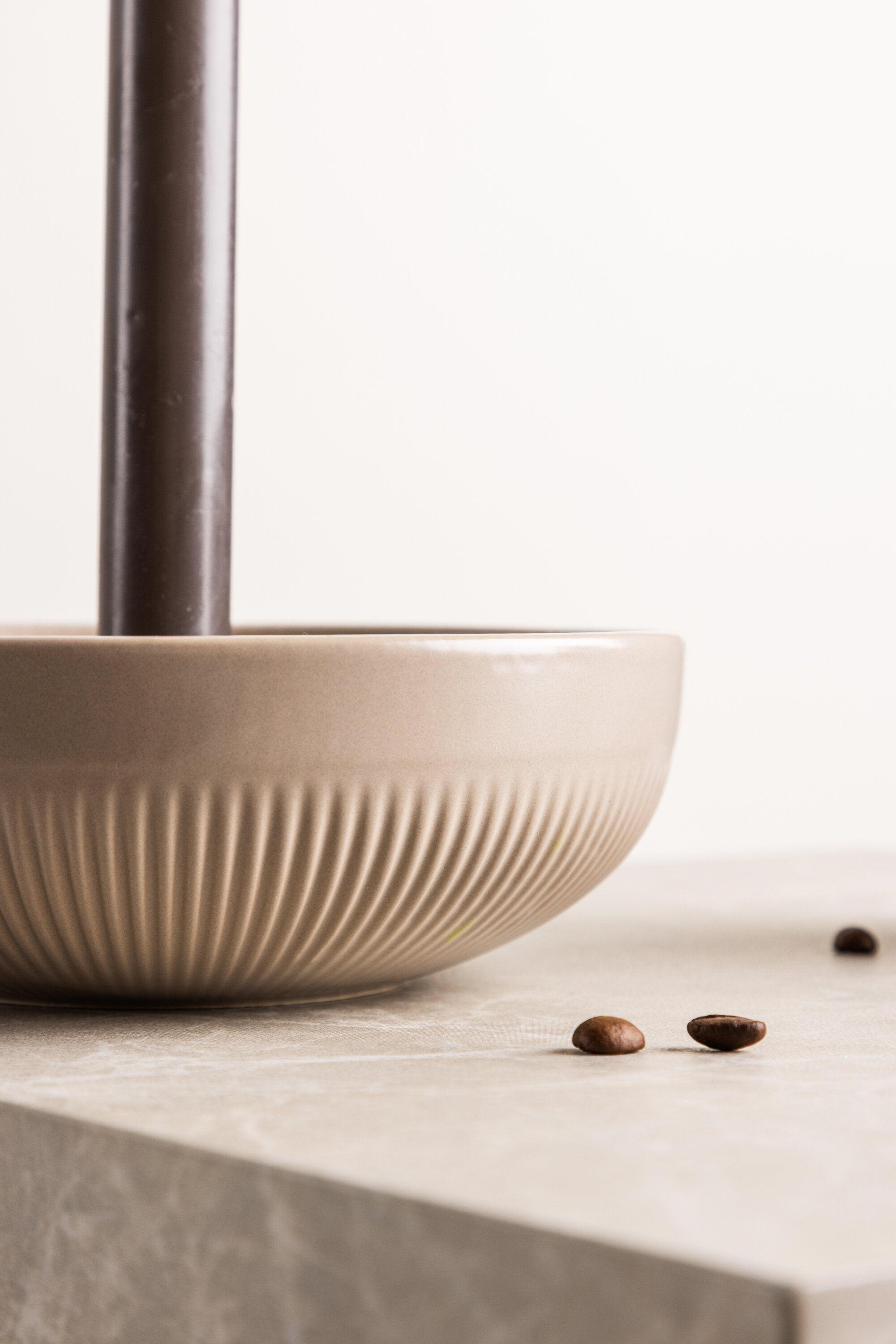 Posh Kerzenhalter 18cm Schwarz/Beige/Weiß Kerzenständer Kerzenschale