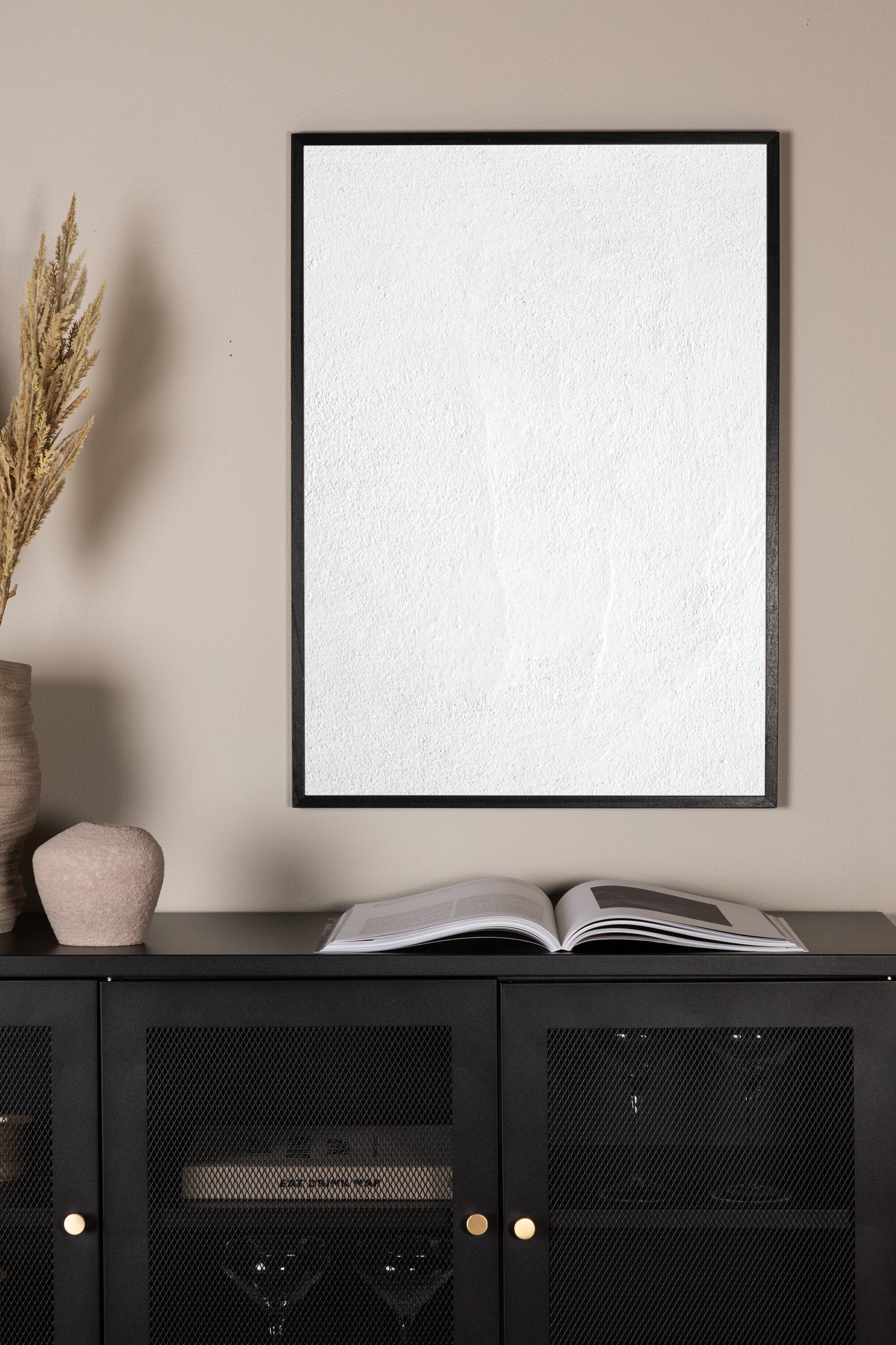 Weiß rivetiertes Poster