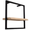 Wandregal Small Schwarz Gerahmt I Industrial Styleohne Baumkante / Natur