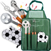 Grillset: Grillgabel, Grillzange, Grillwender und Grillhandschuh