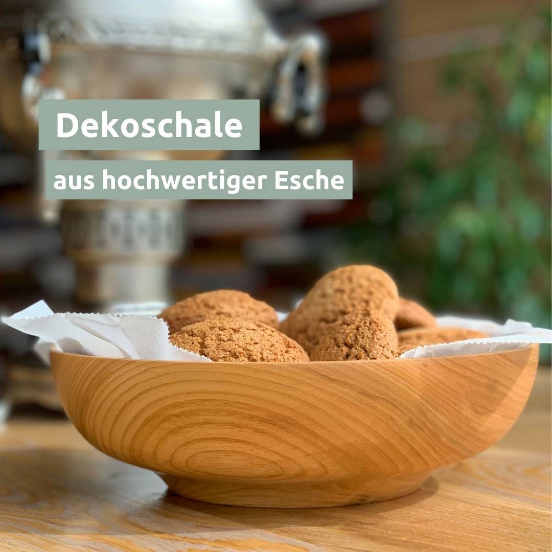 Holzschale Esche zum Dekorieren von holz4home®23 cm