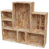7 tlg. Set Holzkiste | Weinkiste zum DekorierenNatur