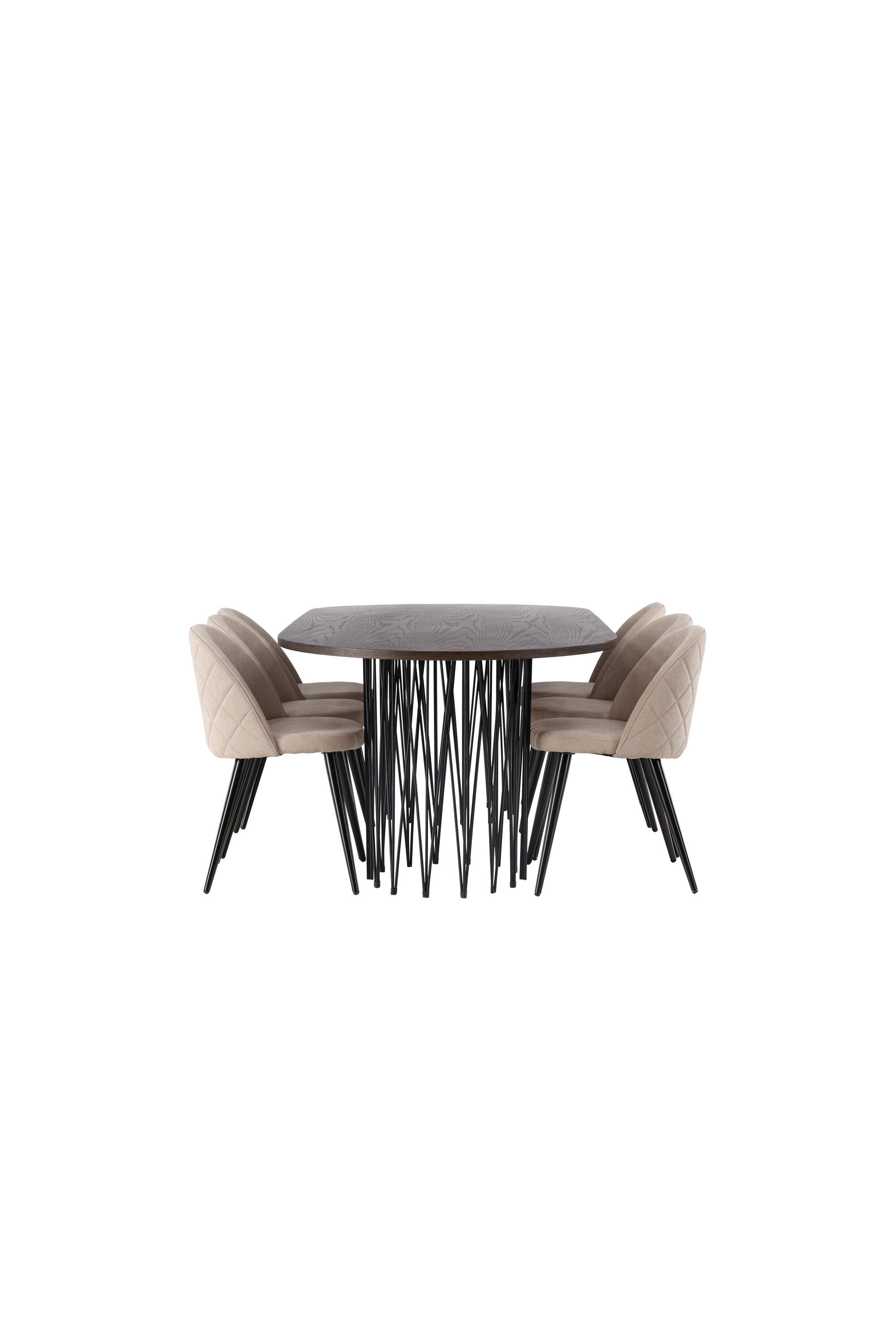 Esstisch-Set Stone mit den Stühlen Velvet