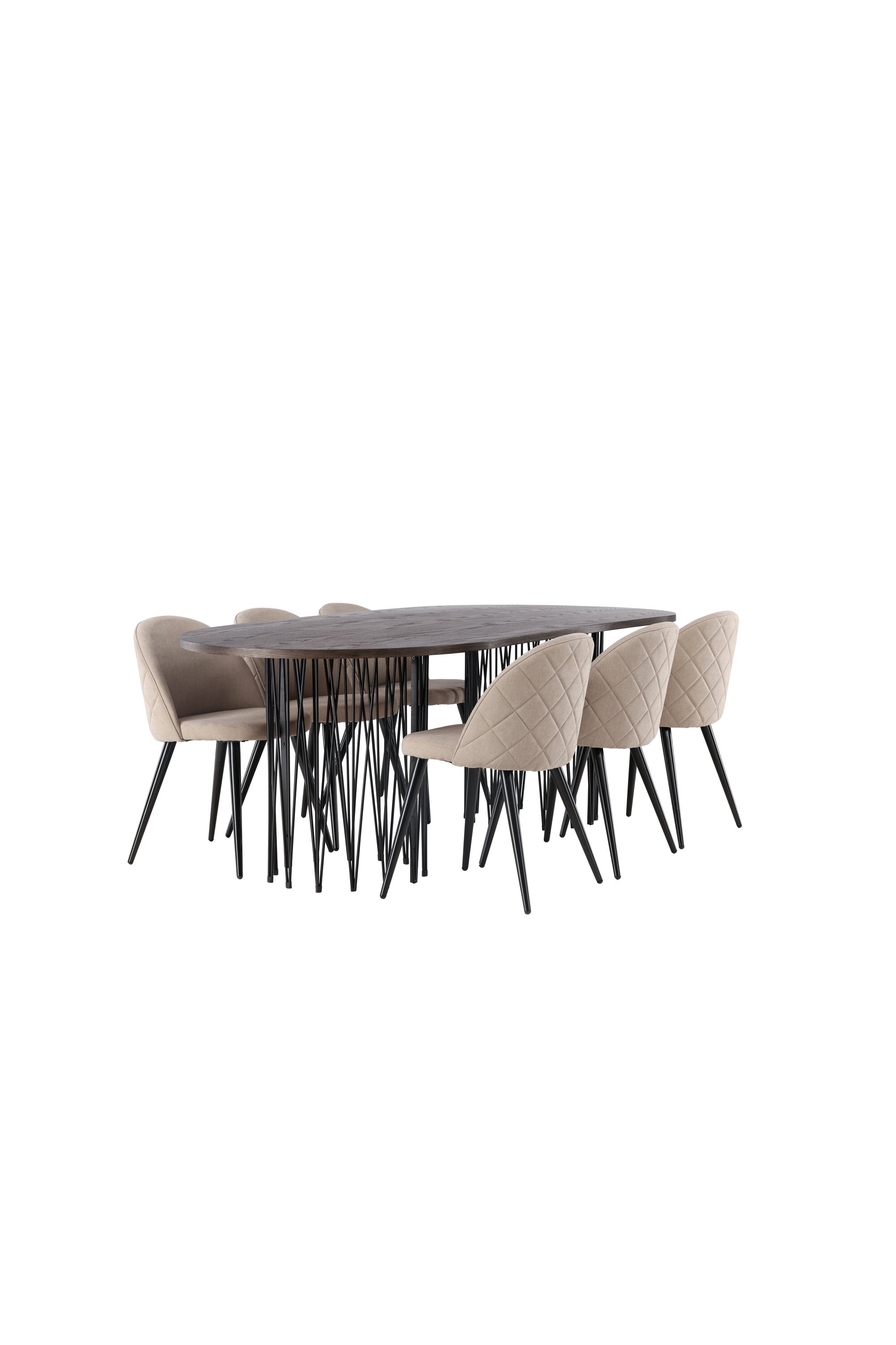 Esstisch-Set Stone mit den Stühlen Velvet