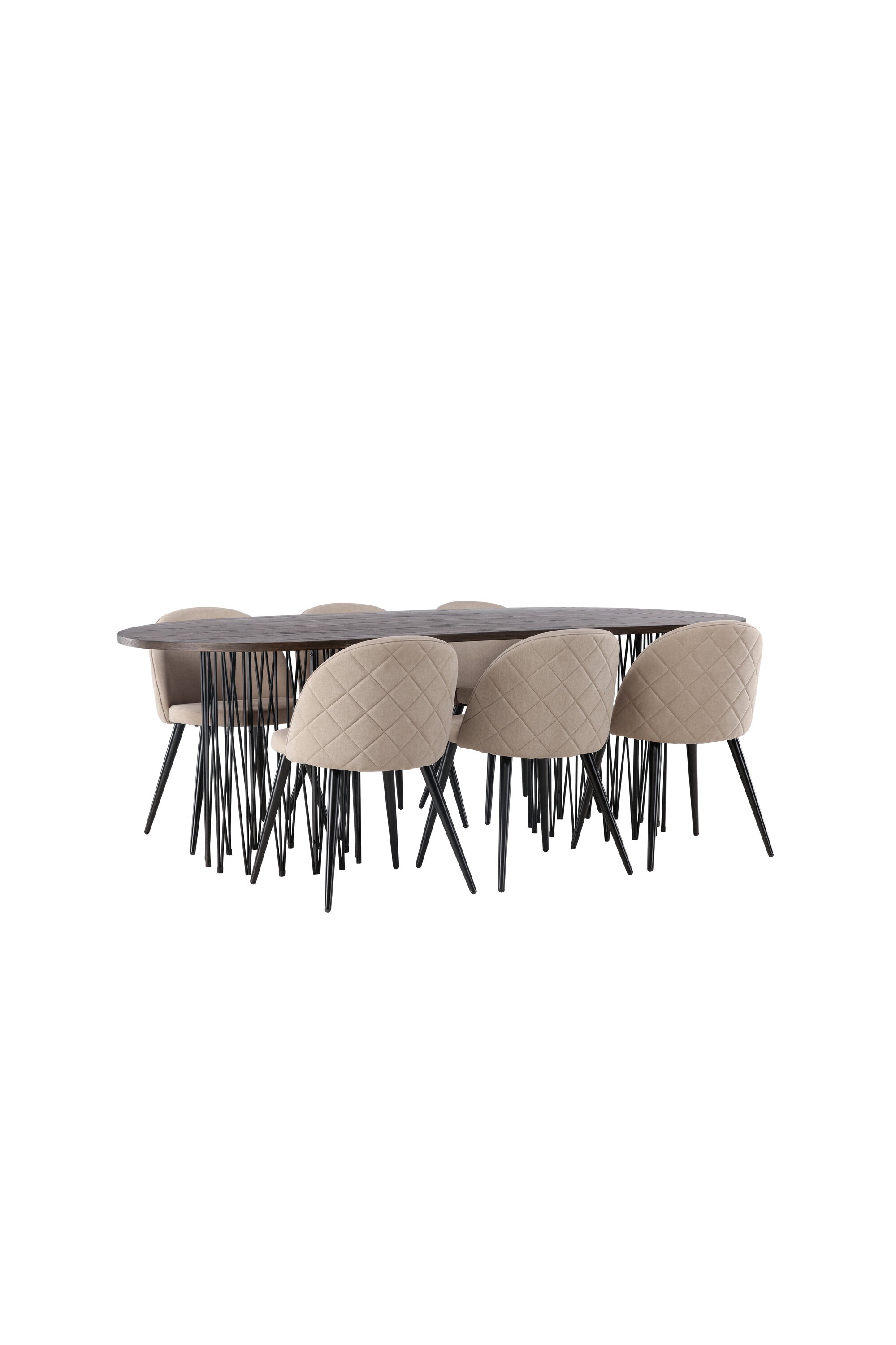 Esstisch-Set Stone mit den Stühlen Velvet