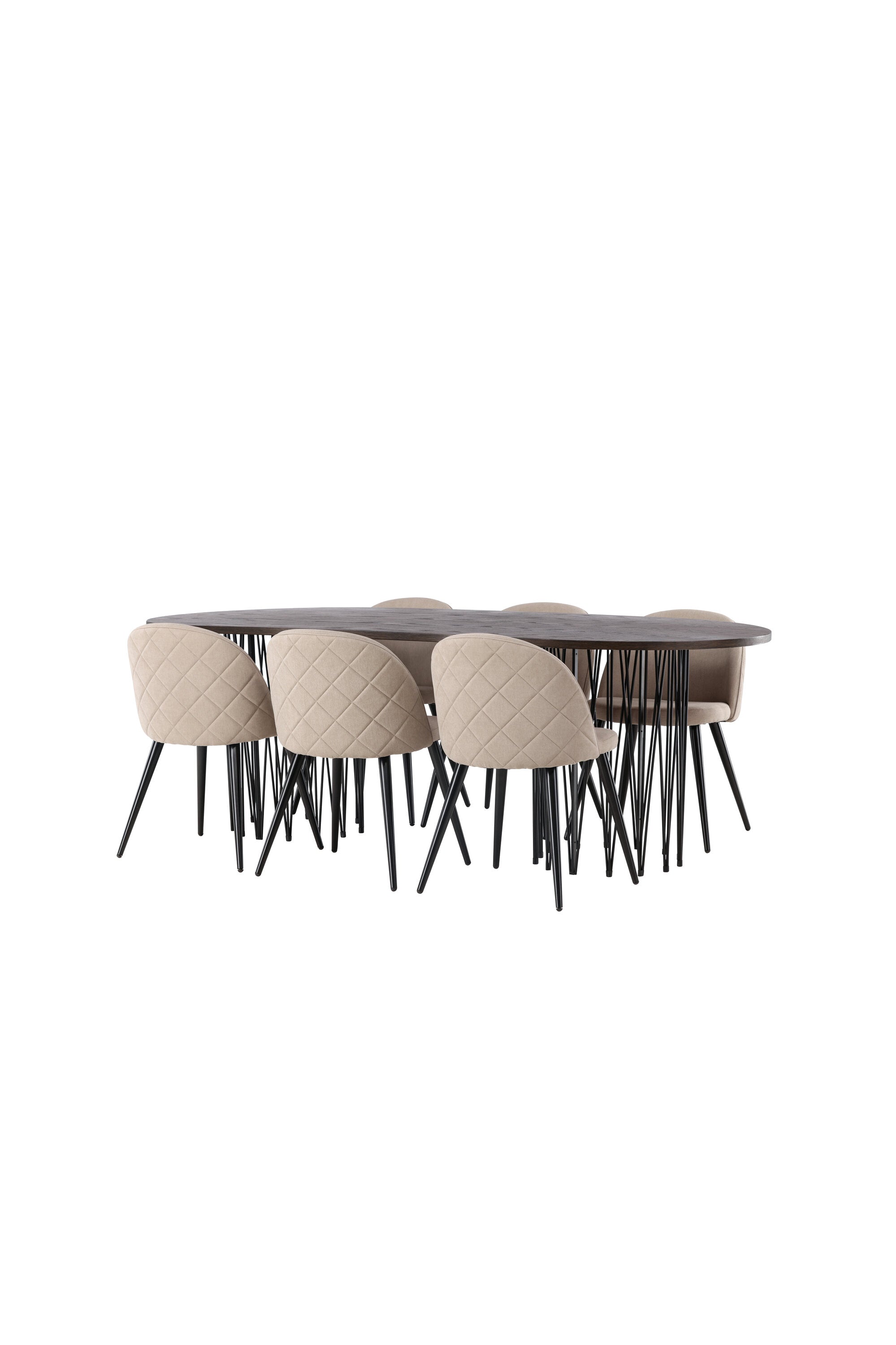 Esstisch-Set Stone mit den Stühlen Velvet