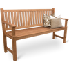 Gartenbank aus Holz mit Schutzabdeckung und Gartenhandschuhen120cm