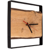 Quadratische Wanduhr mit Stahlrahmen aus massiver Eiche von holz4home®ohne Nuten