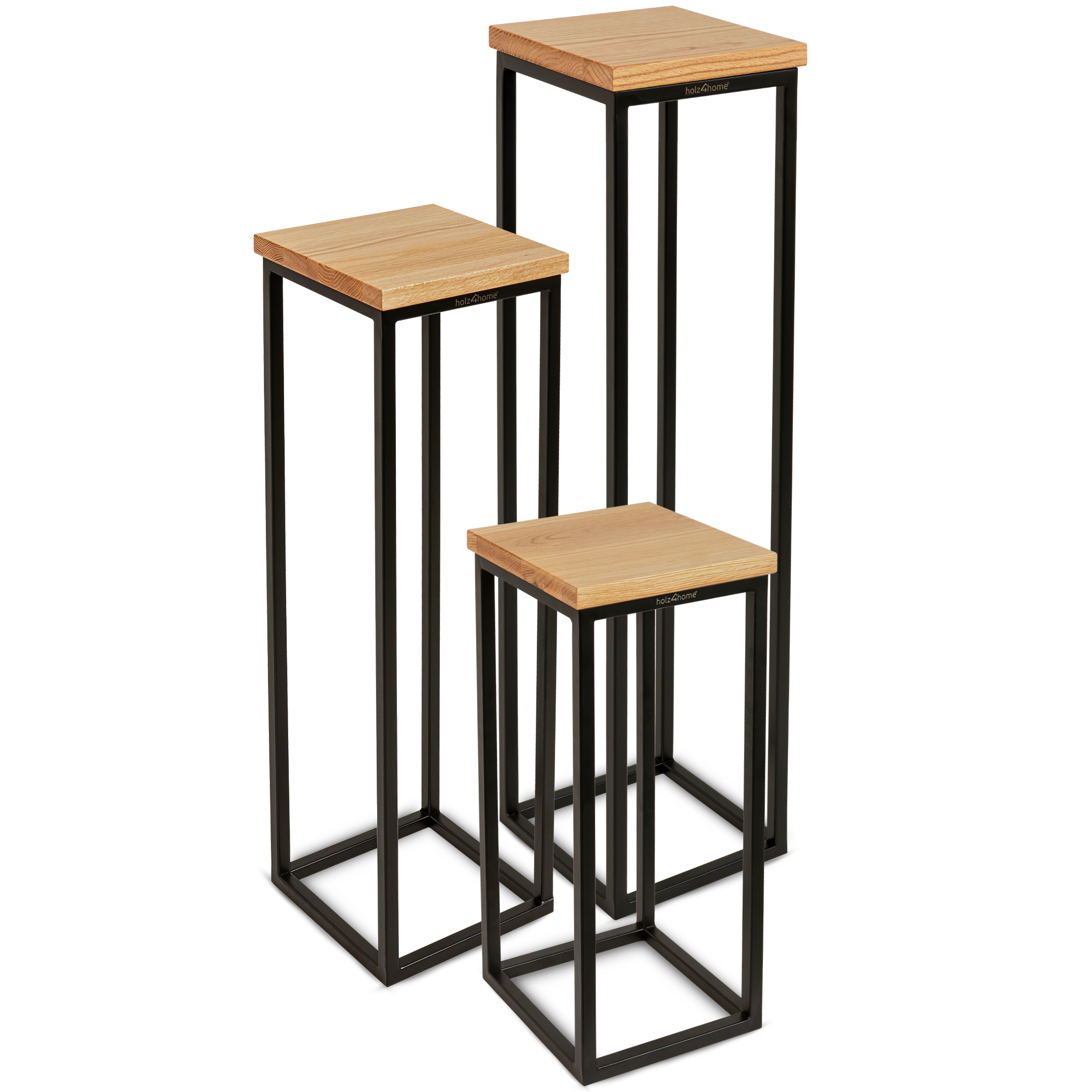 Blumenständer Dekoständer Eiche Natur geölt70 cm