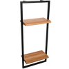Wandregal high in schwarz gerahmt von holz4home®Hellgrau / ohne Baumkante