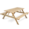 Outdoor Picknickbank aus Tannenholz - Klassischer PicknicktischKlassisch 140 cm