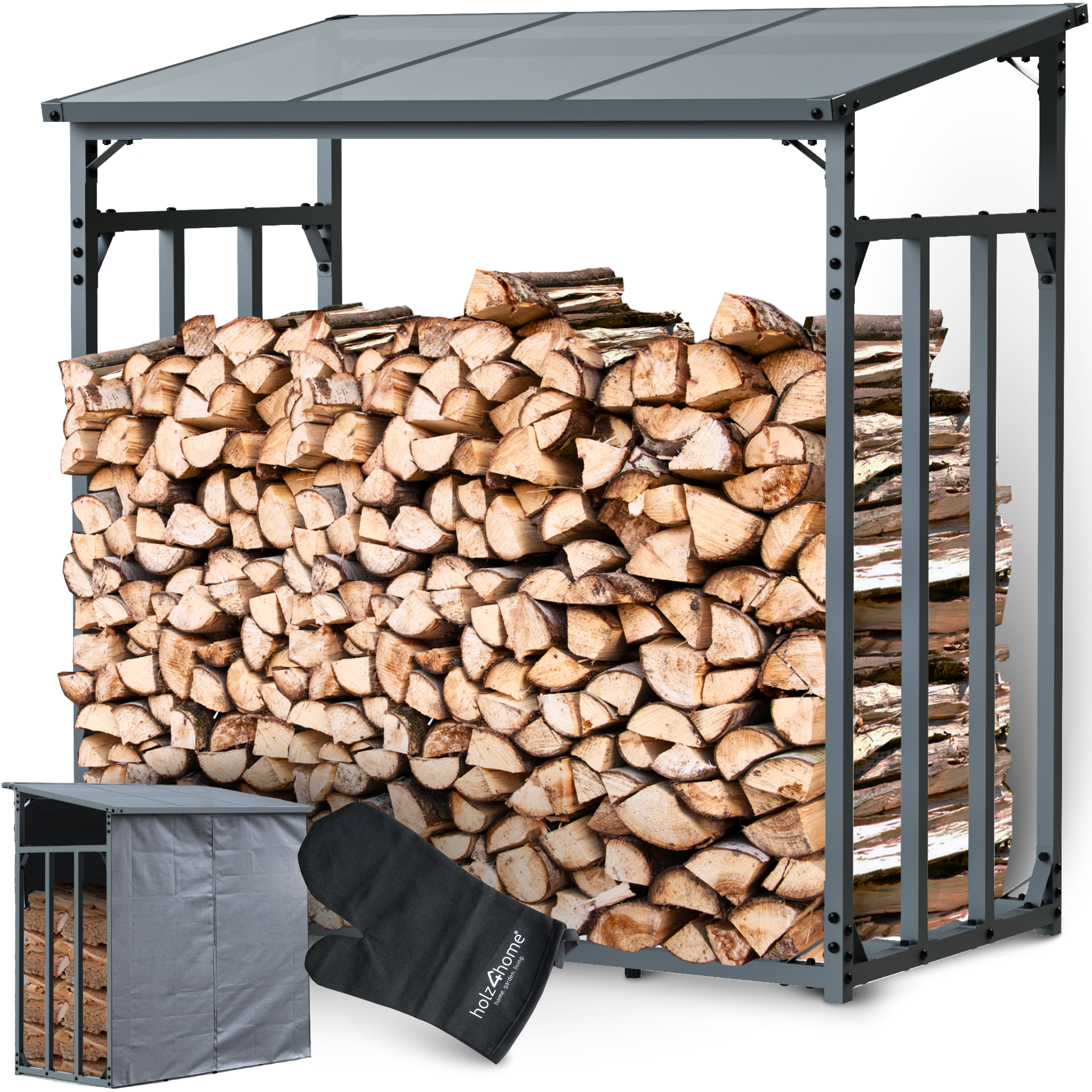 Kaminholzunterstand MetallXL (2.3RM 3.5SRM)