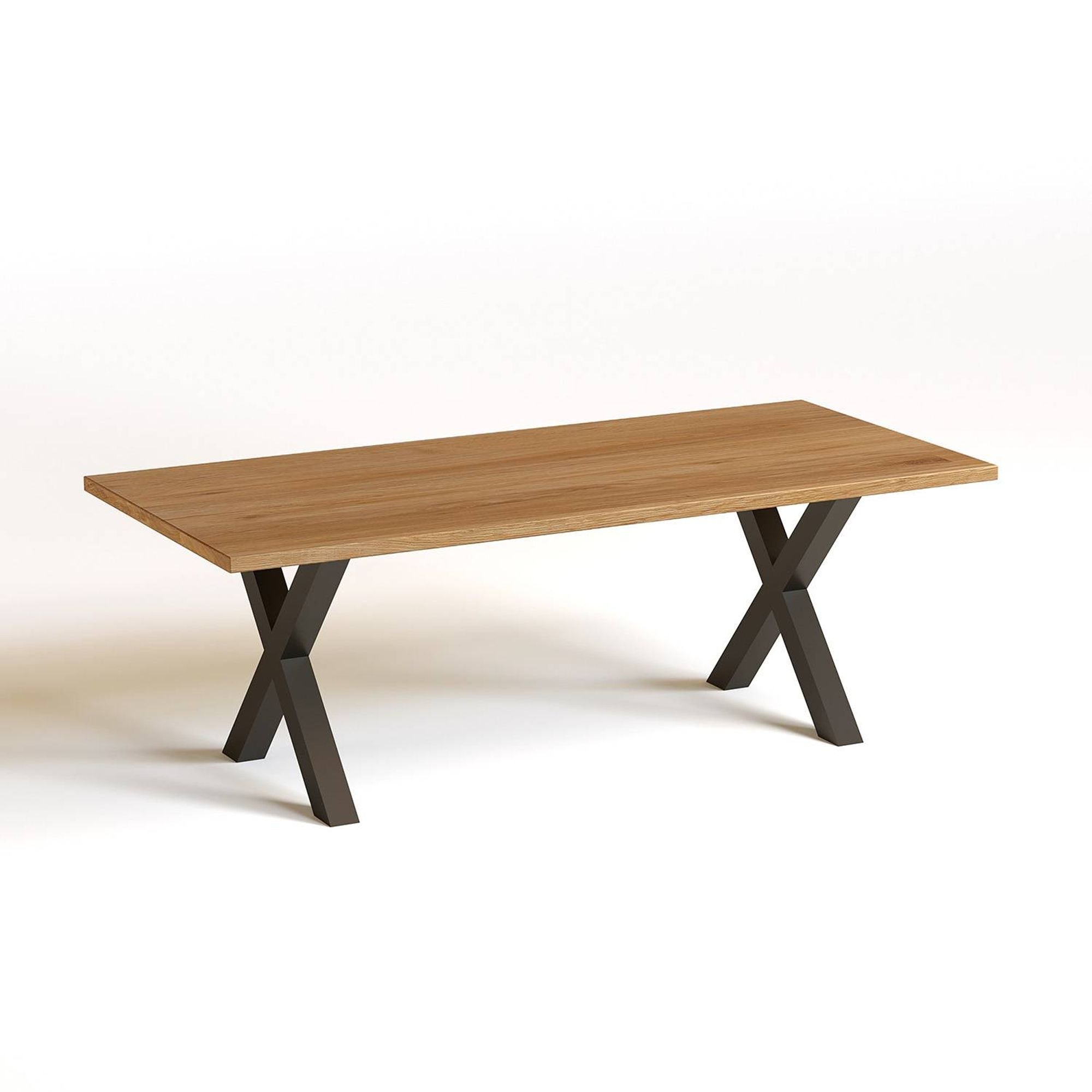 Tischplatte aus massiver Eiche ohne Baumkante 4cm Stärke verschiedene Maße 220 x 100 cm