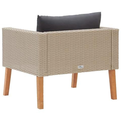 1 - Sitzer - Gartensofa mit Auflagen Poly Rattan Beige - Gartensofas - 8720286073599 - kalb - Living.de