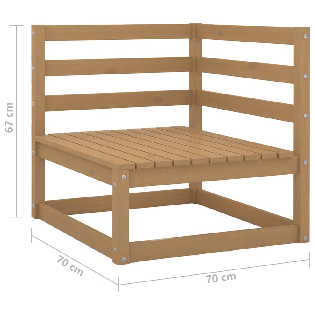 10 - tlg. Garten - Lounge - Set Honigbraun Massivholz Kiefer - Gartenmöbel - Sets - 8720286468951 - kalb - Living.de