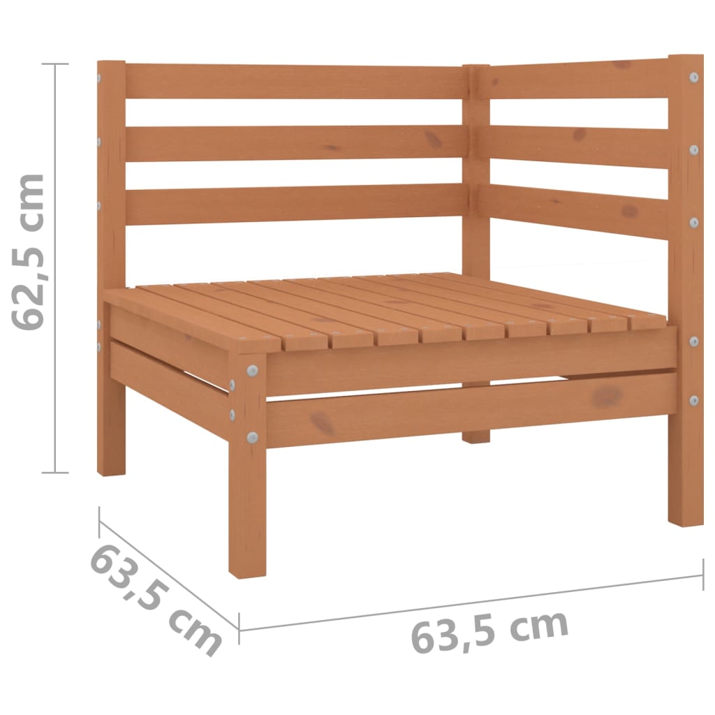 10 - tlg. Garten - Lounge - Set Honigbraun Massivholz Kiefer - Gartenmöbel - Sets - 8720286691823 - kalb - Living.de