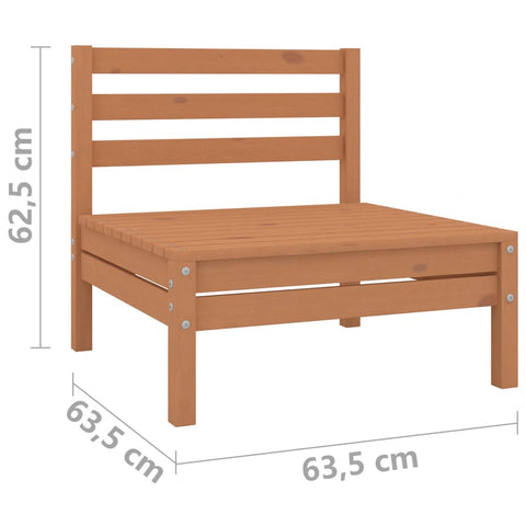 10 - tlg. Garten - Lounge - Set Honigbraun Massivholz Kiefer - Gartenmöbel - Sets - 8720286691823 - kalb - Living.de