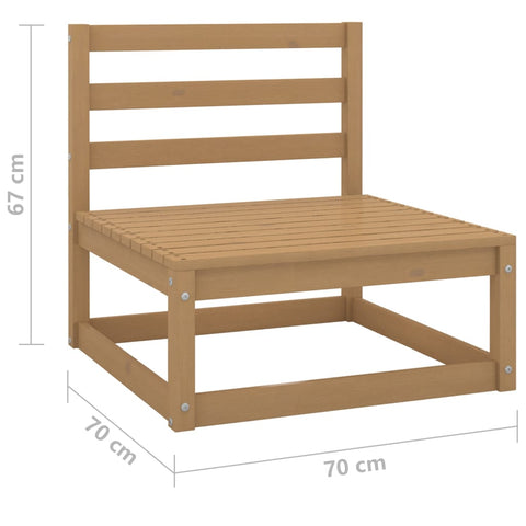 10-tlg. Garten-Lounge-Set Honigbraun Massivholz Kiefer - kalb-Living.de