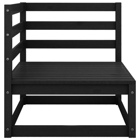 10-tlg. Garten-Lounge-Set Schwarz Massivholz Kiefer - kalb-Living.de