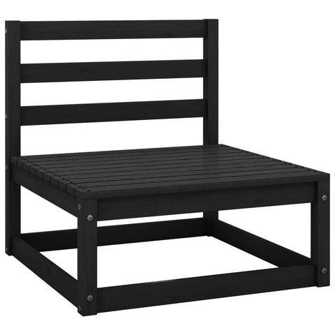 10-tlg. Garten-Lounge-Set Schwarz Massivholz Kiefer - kalb-Living.de