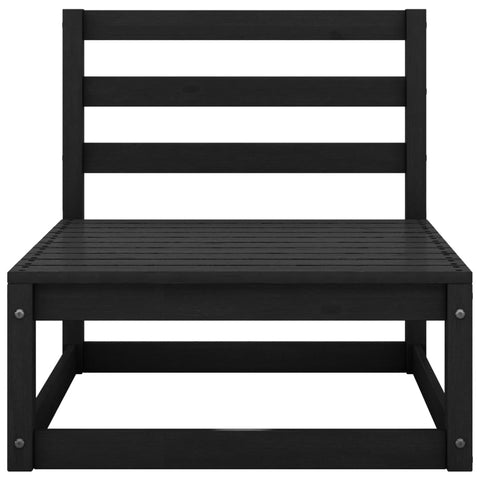 10-tlg. Garten-Lounge-Set Schwarz Massivholz Kiefer - kalb-Living.de