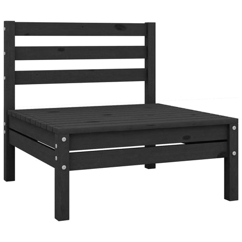 10-tlg. Garten-Lounge-Set Schwarz Massivholz Kiefer - kalb-Living.de
