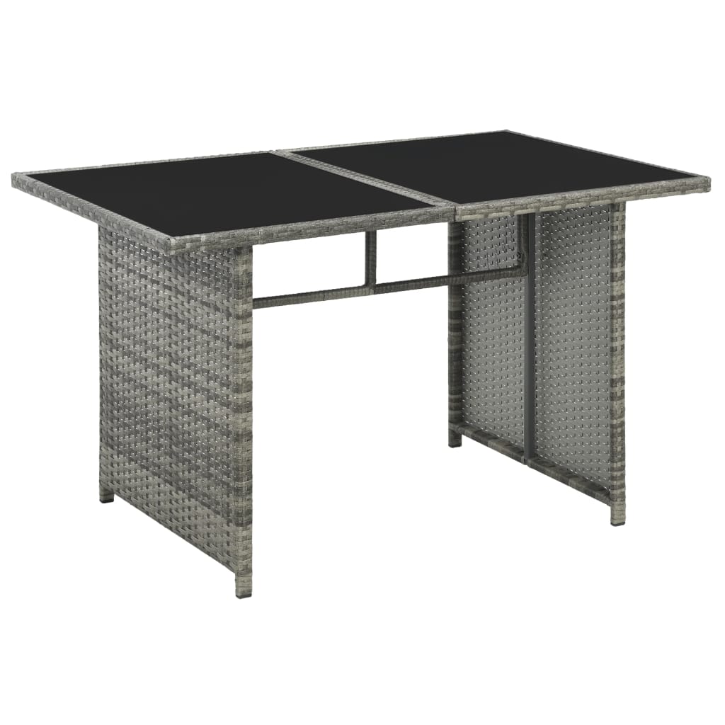 10-tlg. Garten-Lounge-Set mit Auflagen Poly Rattan Grau - kalb-Living.de