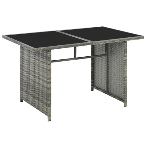 10-tlg. Garten-Lounge-Set mit Auflagen Poly Rattan Grau - kalb-Living.de