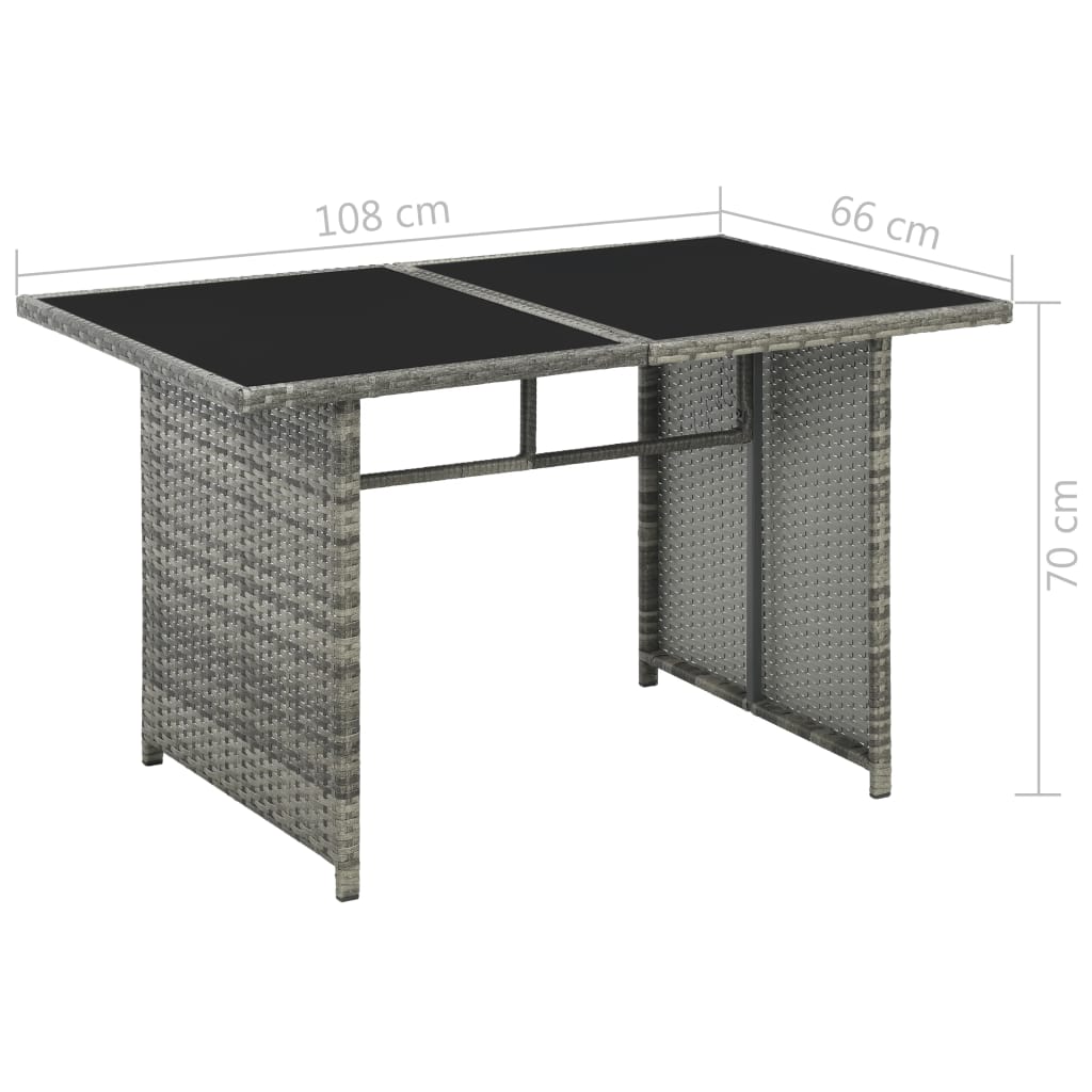 10-tlg. Garten-Lounge-Set mit Auflagen Poly Rattan Grau - kalb-Living.de