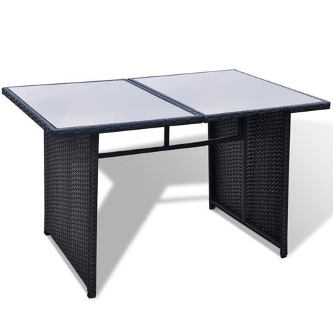10-tlg. Garten-Lounge-Set mit Auflagen Poly Rattan Schwarz - kalb-Living.de