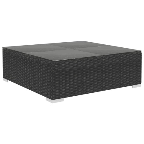 10-tlg. Garten-Lounge-Set mit Auflagen Poly Rattan Schwarz - kalb-Living.de