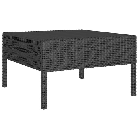 10-tlg. Garten-Lounge-Set mit Auflagen Poly Rattan Schwarz - kalb-Living.de