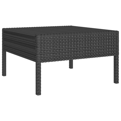 10-tlg. Garten-Lounge-Set mit Auflagen Poly Rattan Schwarz - kalb-Living.de