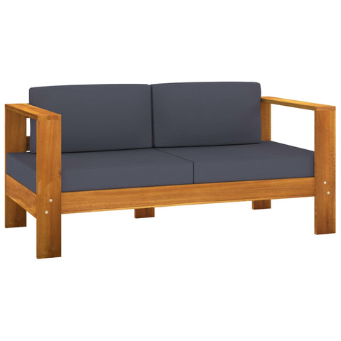 10-tlg. Garten-Lounge-Set mit Dunkelgrauen Auflagen Akazienholz - kalb-Living.de