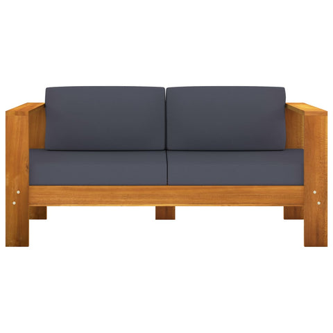 10-tlg. Garten-Lounge-Set mit Dunkelgrauen Auflagen Akazienholz - kalb-Living.de