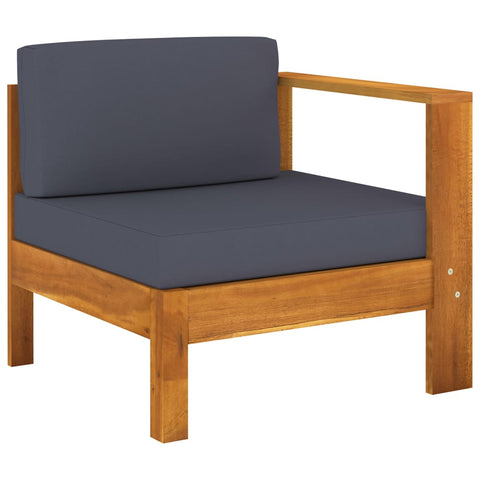 10-tlg. Garten-Lounge-Set mit Dunkelgrauen Auflagen Akazienholz - kalb-Living.de