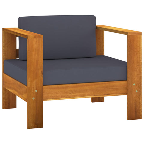 10-tlg. Garten-Lounge-Set mit Dunkelgrauen Auflagen Akazienholz - kalb-Living.de