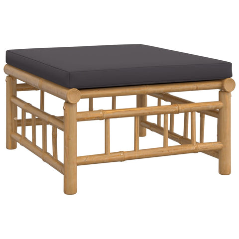 10-tlg. Garten-Lounge-Set mit Dunkelgrauen Kissen Bambus - kalb-Living.de