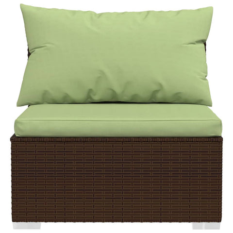 10-tlg. Garten-Lounge-Set mit Kissen Braun Poly Rattan - kalb-Living.de