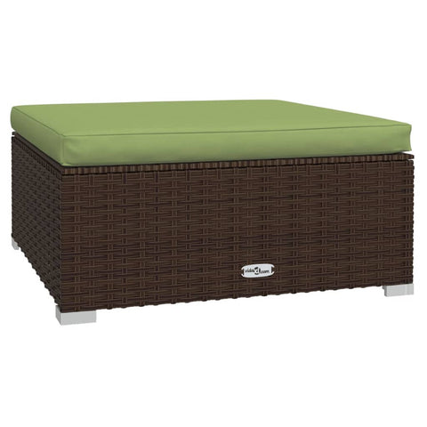 10-tlg. Garten-Lounge-Set mit Kissen Braun Poly Rattan - kalb-Living.de