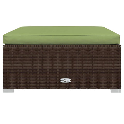 10-tlg. Garten-Lounge-Set mit Kissen Braun Poly Rattan - kalb-Living.de