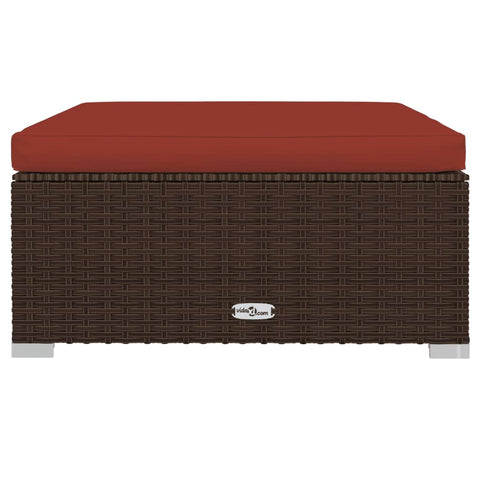 10-tlg. Garten-Lounge-Set mit Kissen Braun Poly Rattan - kalb-Living.de