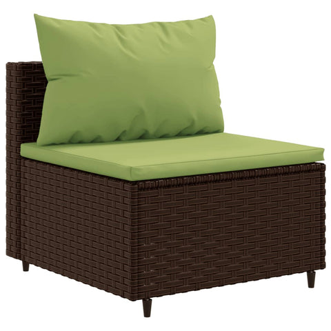 10-tlg. Garten-Lounge-Set mit Kissen Braun Poly Rattan - kalb-Living.de