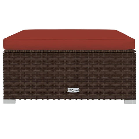 10-tlg. Garten-Lounge-Set mit Kissen Braun Poly Rattan - kalb-Living.de