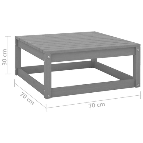 10-tlg. Garten-Lounge-Set mit Kissen Grau Massivholz Kiefer - kalb-Living.de