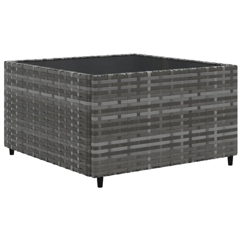10-tlg. Garten-Lounge-Set mit Kissen Grau Poly Rattan - kalb-Living.de