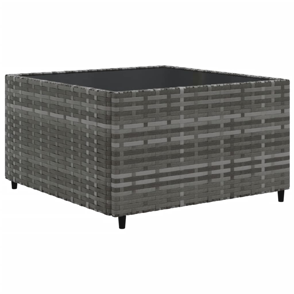 10-tlg. Garten-Lounge-Set mit Kissen Grau Poly Rattan - kalb-Living.de