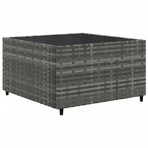 10-tlg. Garten-Lounge-Set mit Kissen Grau Poly Rattan - kalb-Living.de